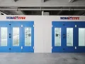 Cabine de peinture à flux vertical avec unité d’air arrière