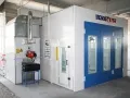 Cabine de peinture à flux vertical avec unité d’air arrière