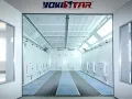 Cabine de peinture à flux vertical avec unité d’air arrière