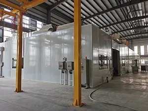 Cabine de peinture pour gros équipements