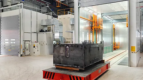 Cabine de peinture pour gros équipements