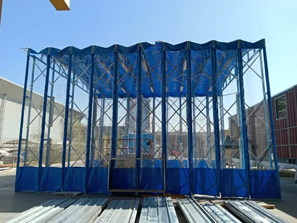 Cabine de peinture rétractable